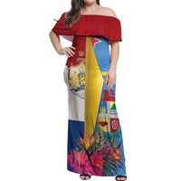 Aruba-Netherlands Off Shoulder Maxi Dress Tropical Unique Style