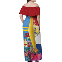 Aruba-Netherlands Off Shoulder Maxi Dress Tropical Unique Style