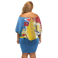 Aruba-Netherlands Off Shoulder Short Dress Tropical Unique Style