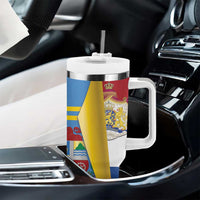 Aruba x Netherlands Tumbler With Handle Tropical Unique Style