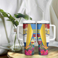 Aruba x Netherlands Tumbler With Handle Tropical Unique Style