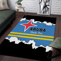 Aruba Dushi Tera Area Rug Coat Of Arms Torn Paper Stylized