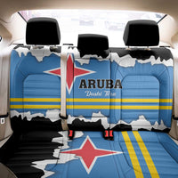 Aruba Dushi Tera Back Car Seat Cover Coat Of Arms Torn Paper Stylized