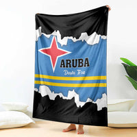 Aruba Dushi Tera Blanket Coat Of Arms Torn Paper Stylized