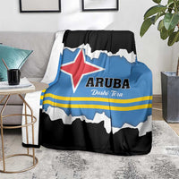 Aruba Dushi Tera Blanket Coat Of Arms Torn Paper Stylized