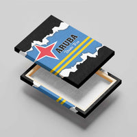 Aruba Dushi Tera Canvas Wall Art Coat Of Arms Torn Paper Stylized