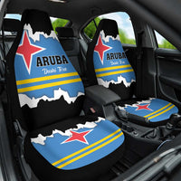 Aruba Dushi Tera Car Seat Cover Coat Of Arms Torn Paper Stylized