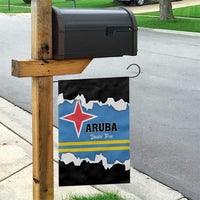 Aruba Dushi Tera Garden Flag Coat Of Arms Torn Paper Stylized