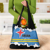 Aruba Dushi Tera Grocery Bag Coat Of Arms Torn Paper Stylized
