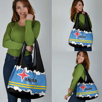 Aruba Dushi Tera Grocery Bag Coat Of Arms Torn Paper Stylized