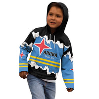Aruba Dushi Tera Kid Hoodie Coat Of Arms Torn Paper Stylized