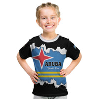 Aruba Dushi Tera Kid T Shirt Coat Of Arms Torn Paper Stylized