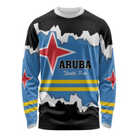 Aruba Dushi Tera Long Sleeve Shirt Coat Of Arms Torn Paper Stylized
