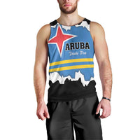 Aruba Dushi Tera Men Tank Top Coat Of Arms Torn Paper Stylized