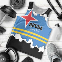 Aruba Dushi Tera Men Tank Top Coat Of Arms Torn Paper Stylized
