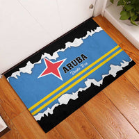Aruba Dushi Tera Rubber Doormat Coat Of Arms Torn Paper Stylized