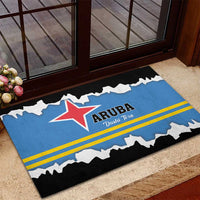 Aruba Dushi Tera Rubber Doormat Coat Of Arms Torn Paper Stylized