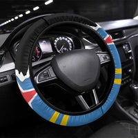 Aruba Dushi Tera Steering Wheel Cover Coat Of Arms Torn Paper Stylized