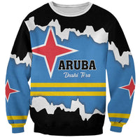 Aruba Dushi Tera Sweatshirt Coat Of Arms Torn Paper Stylized