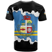 Aruba Dushi Tera T Shirt Coat Of Arms Torn Paper Stylized