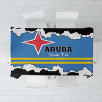 Aruba Dushi Tera Tablecloth Coat Of Arms Torn Paper Stylized
