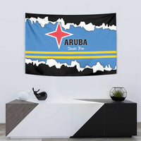 Aruba Dushi Tera Tapestry Coat Of Arms Torn Paper Stylized