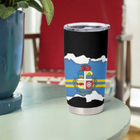 Aruba Dushi Tera Tumbler Cup Coat Of Arms Torn Paper Stylized