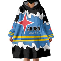 Aruba Dushi Tera Wearable Blanket Hoodie Coat Of Arms Torn Paper Stylized