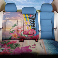Aruba Flamingo Back Car Seat Cover Tropical Sunset Vibes