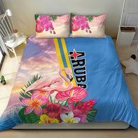Aruba Flamingo Bedding Set Tropical Sunset Vibes