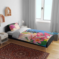 Aruba Flamingo Bedding Set Tropical Sunset Vibes