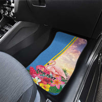 Aruba Flamingo Car Mats Tropical Sunset Vibes