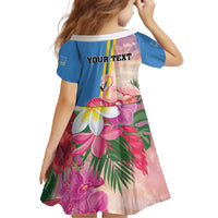 Personalised Aruba Flamingo Family Matching Off Shoulder Maxi Dress and Hawaiian Shirt Tropical Sunset Vibes
