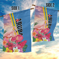 Aruba Flamingo Garden Flag Tropical Sunset Vibes