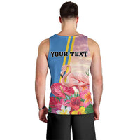 Personalised Aruba Flamingo Men Tank Top Tropical Sunset Vibes