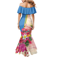 Personalised Aruba Flamingo Mermaid Dress Tropical Sunset Vibes