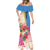 Personalised Aruba Flamingo Mermaid Dress Tropical Sunset Vibes