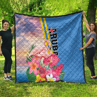 Aruba Flamingo Quilt Tropical Sunset Vibes