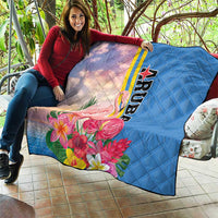 Aruba Flamingo Quilt Tropical Sunset Vibes