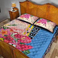 Aruba Flamingo Quilt Bed Set Tropical Sunset Vibes