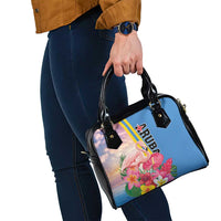 Aruba Flamingo Shoulder Handbag Tropical Sunset Vibes