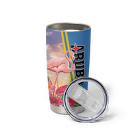 Personalised Aruba Flamingo Tumbler Cup Tropical Sunset Vibes