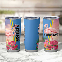 Personalised Aruba Flamingo Tumbler Cup Tropical Sunset Vibes