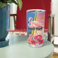 Personalised Aruba Flamingo Tumbler Cup Tropical Sunset Vibes
