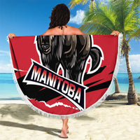 Canada Manitoba Province Bison Beach Blanket Gloriosus et Liber