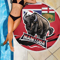 Canada Manitoba Province Bison Beach Blanket Gloriosus et Liber