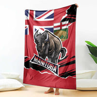Canada Manitoba Province Bison Blanket Gloriosus et Liber