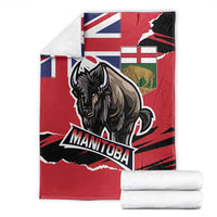Canada Manitoba Province Bison Blanket Gloriosus et Liber