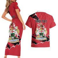 Personalized Canada Manitoba Province Bison Couples Matching Short Sleeve Bodycon Dress and Hawaiian Shirt Gloriosus et Liber