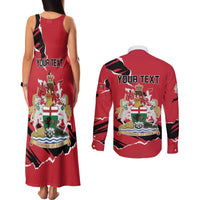 Personalized Canada Manitoba Province Bison Couples Matching Tank Maxi Dress and Long Sleeve Button Shirt Gloriosus et Liber
